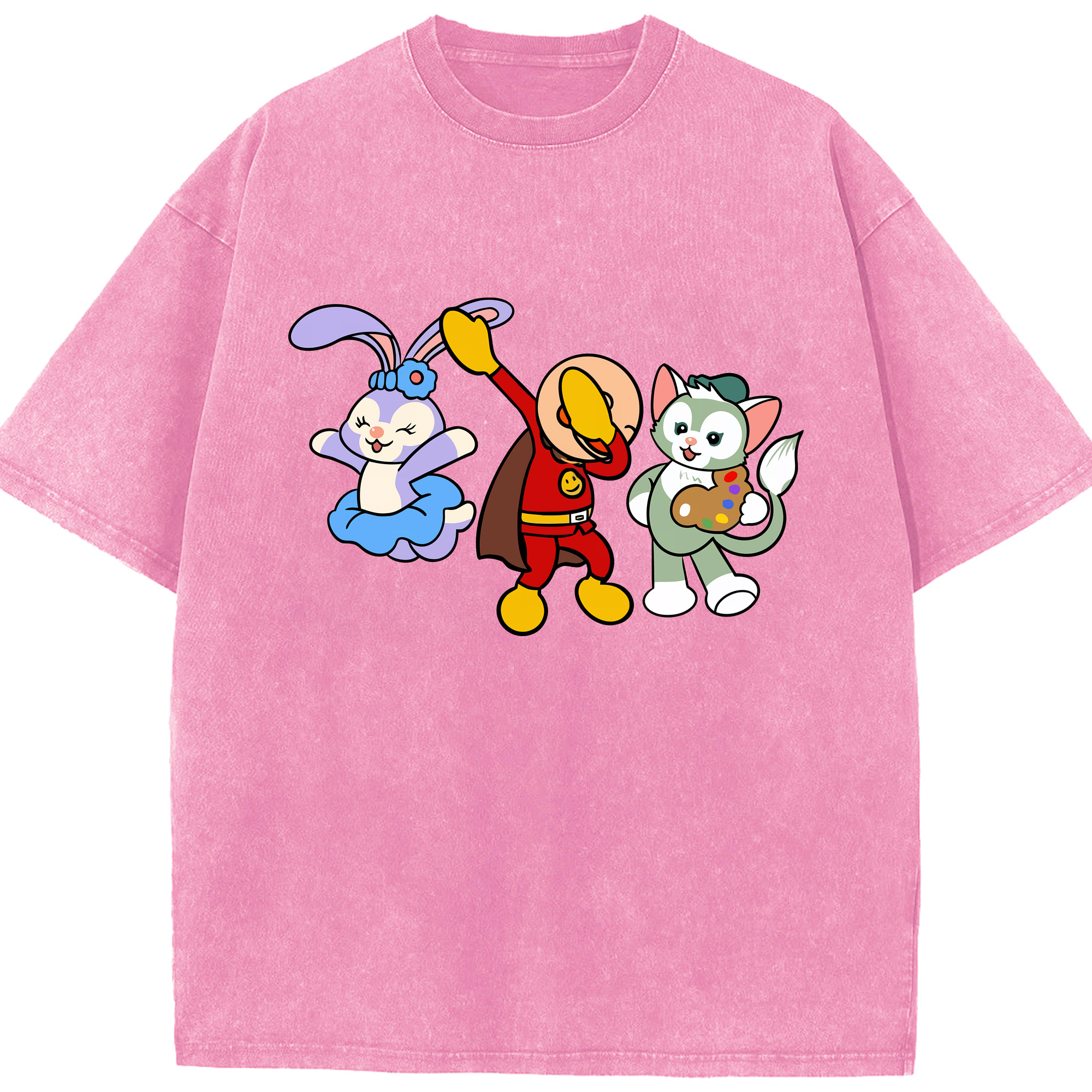 （画像用） アンパンマン Anpanman 綿100% ヴィンテージ風 半袖Tシャツ（フロントプリント）